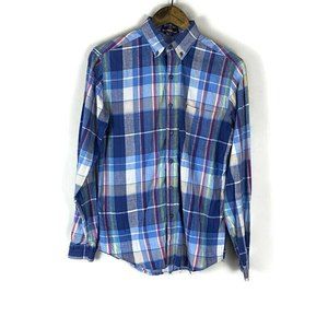 REVENGE SHIRTMAKERS Mens Plaid Button Down Shirt Long Sleeve Size S Hipster VTG